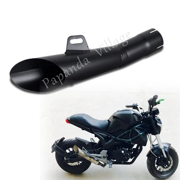

51mm Black Motorcycle Steel Exhaust Muffler Exhaust Pipe Silencer Universal for Harley Honda Yamaha YZF R1 R3 R6 Street Bike