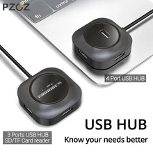 PZOZ usb-хаб для MacBook Pro поверхностный usb-хаб USB 2,0 удлинитель адаптер с Micro USB для компьютера USB разветвитель SD TF кардридер