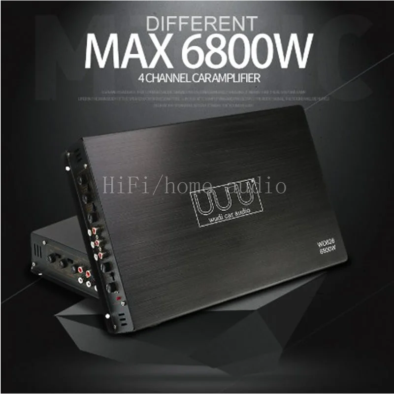

Class A/B Car HIFI Amplifier Audio Stereo Bass Speaker 6800W， 4 Channel Car Digital Amplifiers Subwoofer，SNR:90 dB