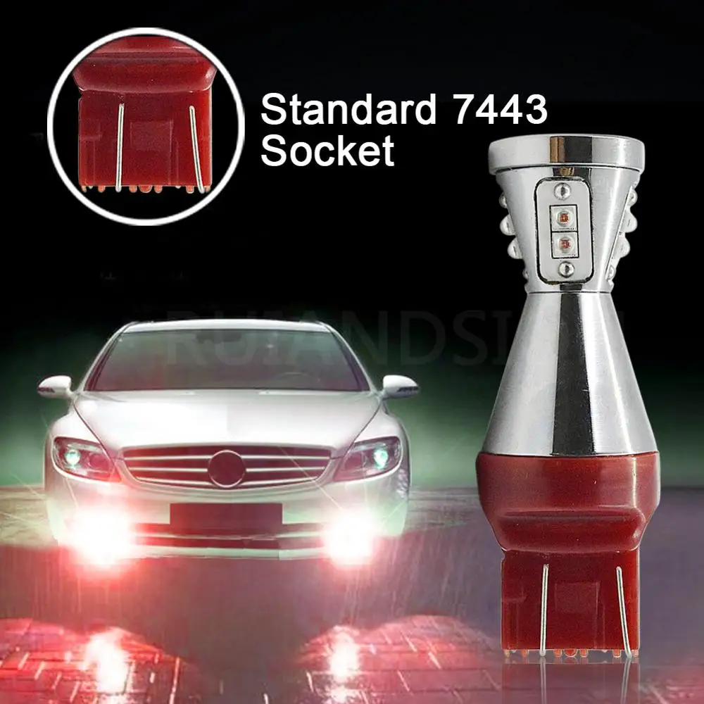 2 шт. автомобильные светодиодсветодиодный стоп сигналы 48 Вт T20 W21/5 7443 7440 W21W CREEXBD
