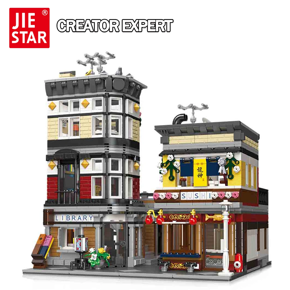 Creatoring Expert Ideas Street View The суши углы 89127 кубики Moc модульный дом строительные блоки