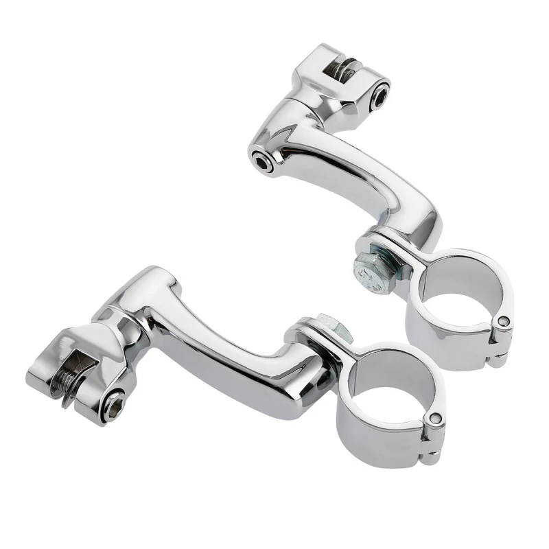 Мотоцикл 1 1/" 32 мм шоссе подножки для Harley Touring Suzuki Yamaha Kawasaki - Цвет: 2x Mounting Clamps