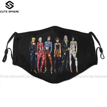 

Jojo Bizarre Adventure Mouth Face Mask JOJO S BIZARRE ADVENTURE Facial Mask Cool Fashion with 2 Filters for Adult