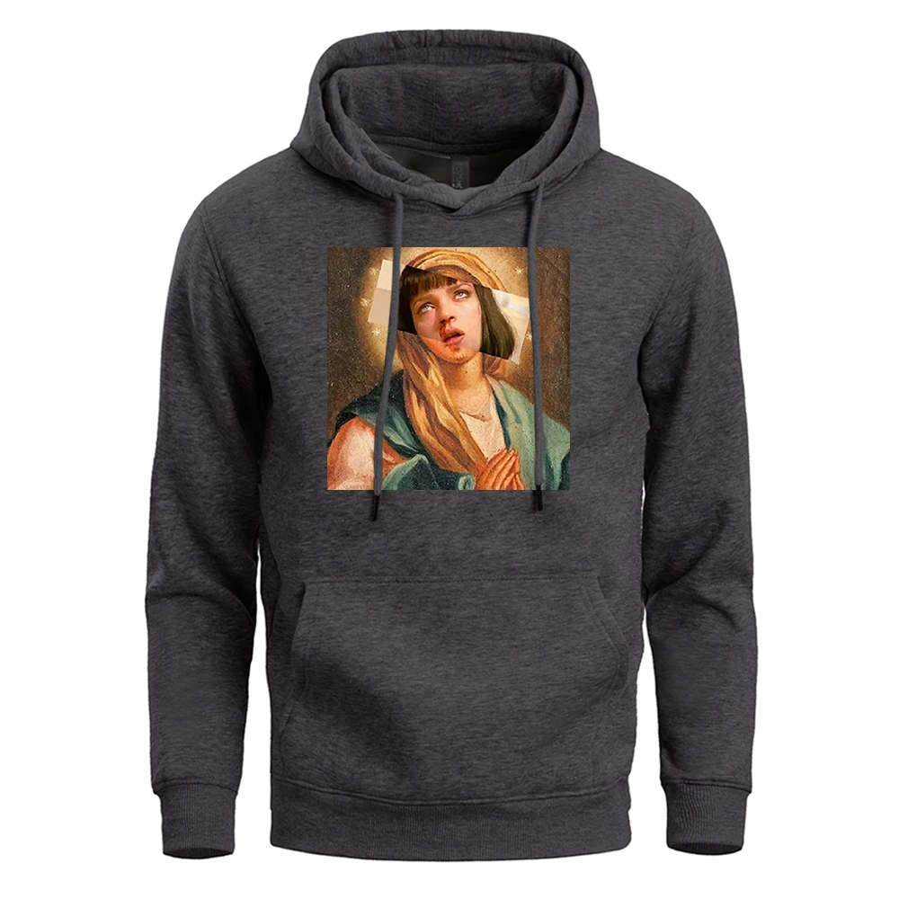 Pulp fiction& Virgin Mary, забавные толстовки с капюшоном, мужские свитшоты, новинка, весна-осень, флисовая толстовка с капюшоном в стиле хип-хоп, уличная одежда, брендовая толстовка с капюшоном