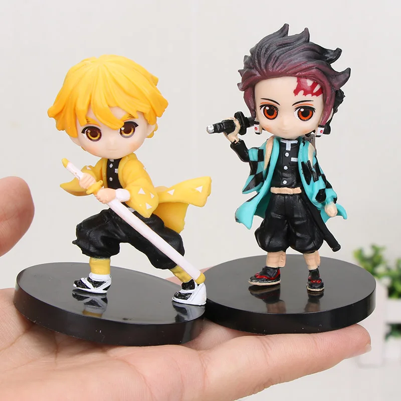 Фигурки из аниме рассекающий демонов 6 шт./компл. Kimetsu No Yaiba фигурки Q Posket Kamado Tanjirou