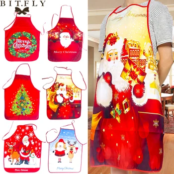 

Merry Christmas Apron Adult Christmas Decorations for Home Kitchen Accessories Natal Navidad 2020 New Year Christmas Gifts