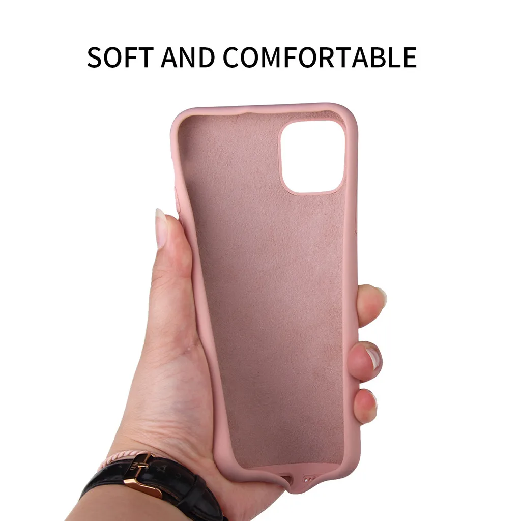 Mosunx для iphone 11, 6,1 дюймов и Pro Max, 6,5 дюймов, Pro, 5,8 дюймов, жидкий силиконовый гель, резина, полный корпус, ударопрочный, защитный