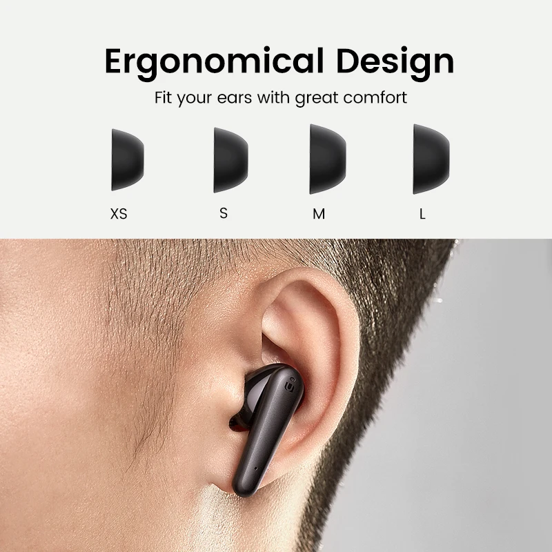 UGREEN HiTune T1 Wireless Earbuds with 4 Mics TWS Bluetooth 5.0 Earphones True Wireless Stereo USB C Charging 24 Hours Playing