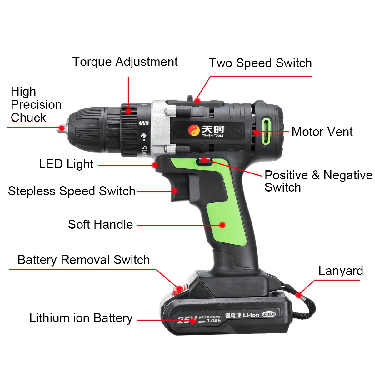 Woodworking decorative drill electric chain gun