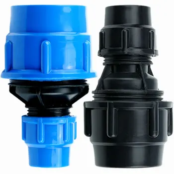 

32mm to 20mm Diameter Plastic Polypropylene Quick Connector Straight Blue Black Caps Adapter PE Pipe Fittings for Irrigation