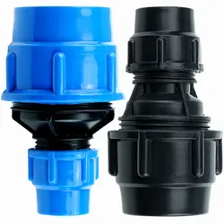 Reducing 20mm - 63mm Plastic Polypropylene Irrigation Fitting Straight Coupling Blue Black Caps Adapter Connector for PE Pipe