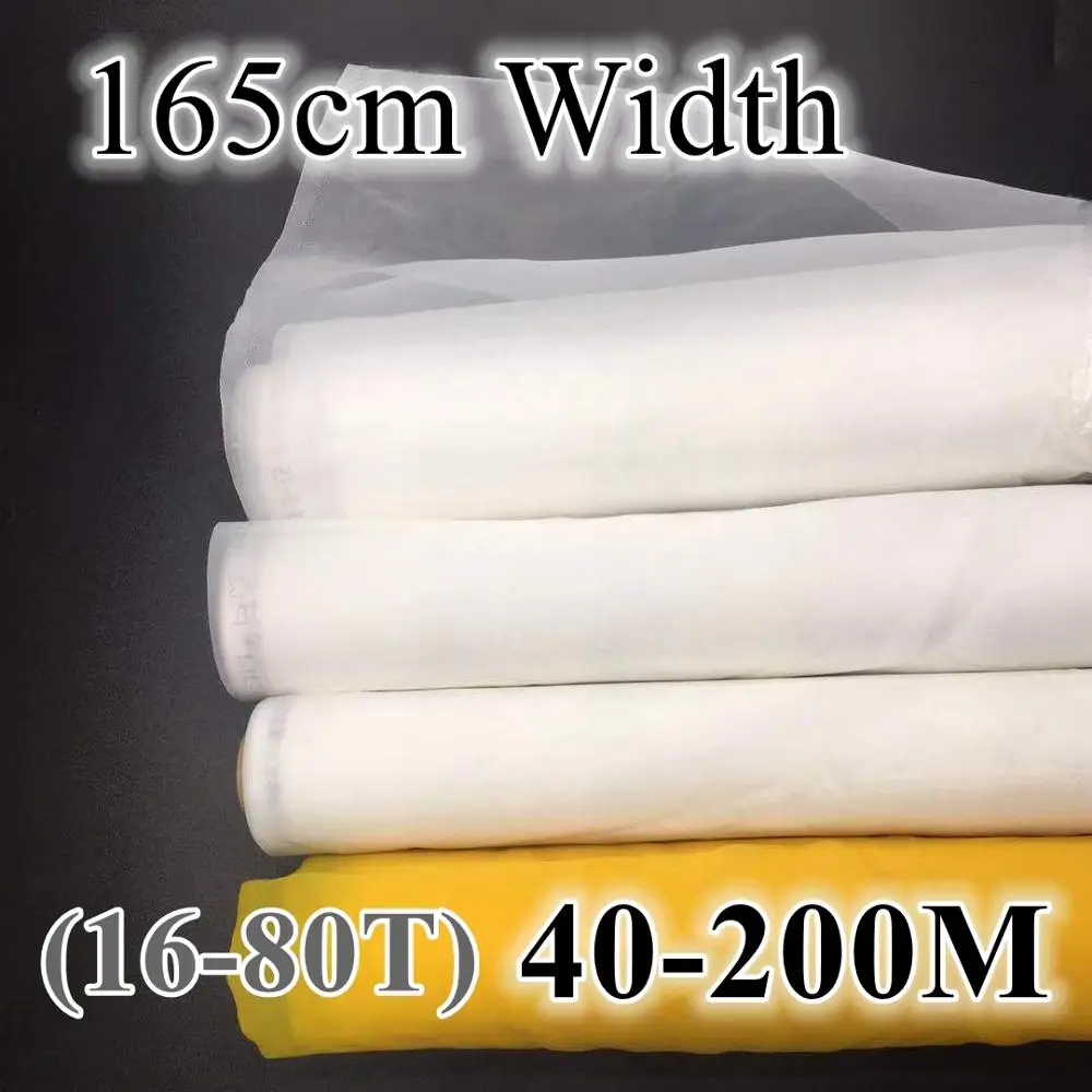 Белая шелкография Сетка 60 м/80 м/100 м/120 м/140 м/160 м/180 м/200 м/165 м полиэстер трафаретная печать ткань см ширина Запчасти для инструментов