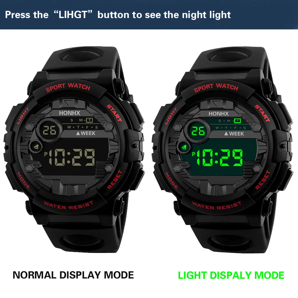 Стиль Роскошные мужские s цифровой светодиодный часы Дата Спорт мужские наружные электронные часы Открытый Туризм Спорт лучший подарок