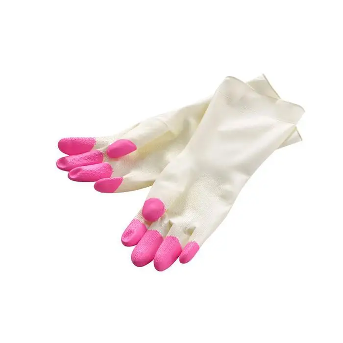 Новинка! кухонные водонепроницаемые латексные перчатки для мытья посуды синего/зеленого/розового цвета