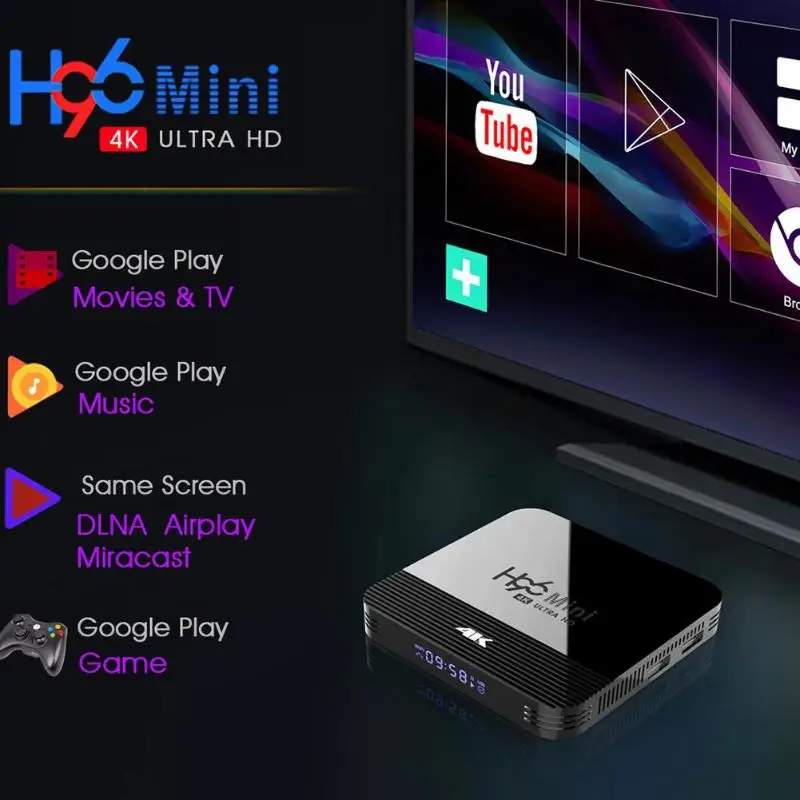 Новейший H96 Mini H8 Android 9,0 1+ 8G/2+ 16G ТВ приставка RK3228A Четырехъядерный 4K Wifi BT4.0 ТВ приставка HDMI 2,0 Видео Смарт ТВ плеер