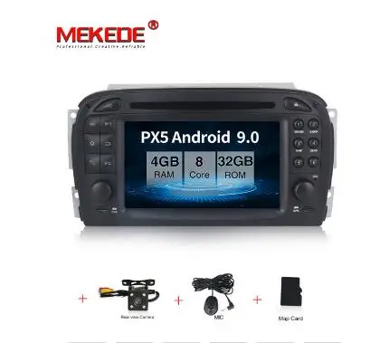 Mekede android 9,0 Автомобильный gps навигатор Автомобильный Радио dvd-плеер головное устройство для Mercedes Benz SL R230 SL500 2001-2007 мультимедийный плеер - Цвет: 32G dvd camera