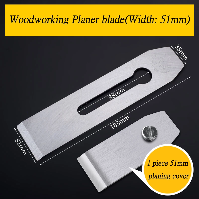 38 44 51mm Hand Planer Blade And Plane Iron. HSS Planer Cutter. 1-1/2", 1-3/4", 2" Woodworking Planer Saw Blades And Plane Iron.