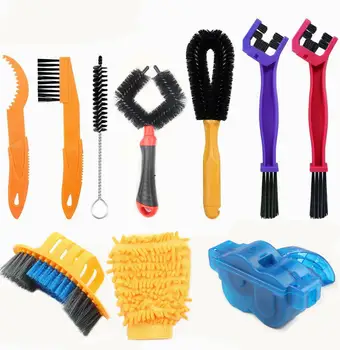 

10pcs per set Bicycle Chain Cleaner Portable Bike Brush Scrubber Wash Tool MTB Cycling Cleaning Kit Bike Maintenance tools