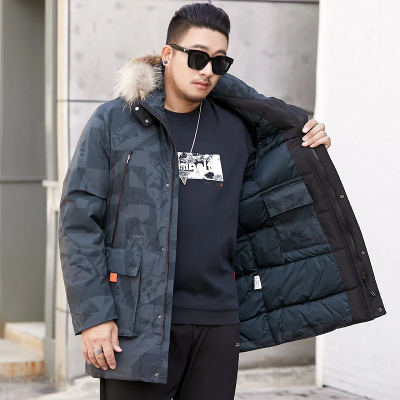 8XL 7XL 6XL новое длинное зимнее пальто мужские толстые теплые зимние куртки повседневная мужская парка с меховым воротником Верхняя одежда с капюшоном хлопковая стеганая куртка