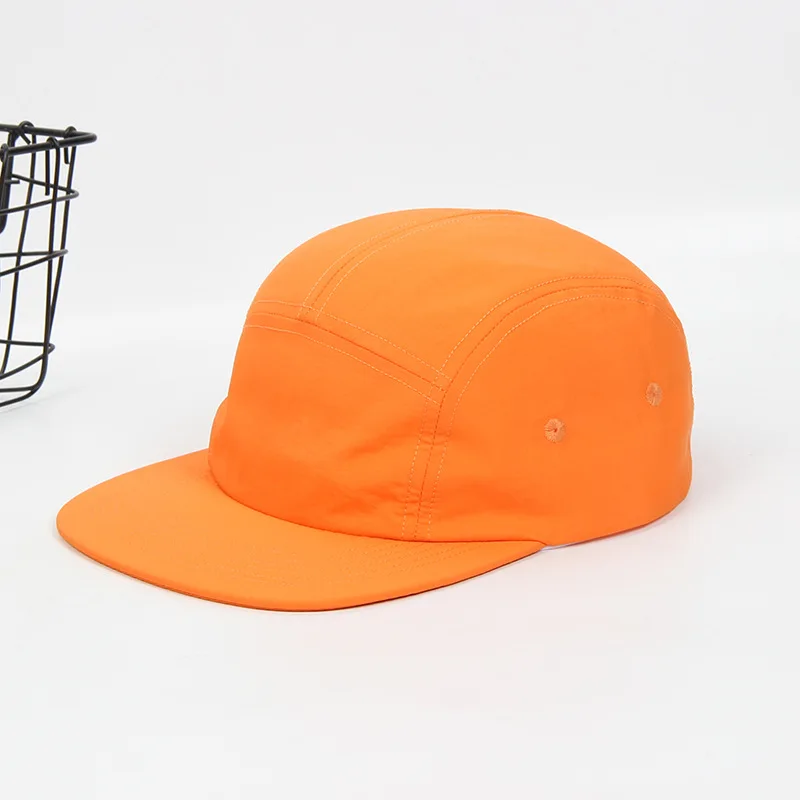Custom Logo Spring and Summer 5 Panel Baseball Cap Quick-drying Waterproof Nylon Hat Bomber Camping Sports Leisure Cap Unisex 5