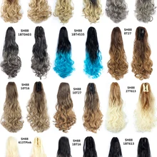 Синтетический Коготь на конском хвосте наращивание волос Искусственный конский хвост шиньон для женщин черный коричневый хвост наращивание волос Eunice волос