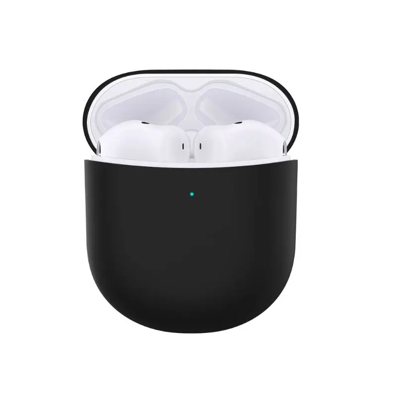 Черный Силиконовый защитный чехол полное покрытие протектор для VIVO TWS Bluetooth гарнитура комплект - Цвет: Черный
