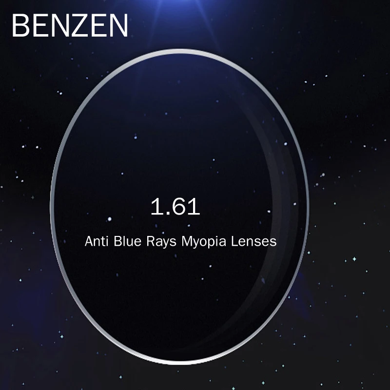 BENZEN 1,61 1,67 1,74 анти-синий светильник, блокирующие линзы, CR-39 по рецепту, асферические стекла из смолы, оптические линзы для близорукости