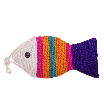 

Sisal Rope Fish Shaped Cat Kitten Hanging Scratcher (Ran Color)