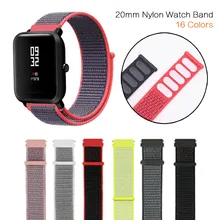 20 мм нейлоновая петля тканый ремешок для Xiaomi Huami Amazfit Bip Bit Lite Молодежные умные часы спортивный браслет для Amazfit GTS Watch Band