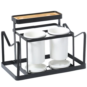 

Multi-Function Knife Holder Rack Kitchen Knife Cutting Board Chopsticks Storage Rack Wrought Iron Kitchen Supplies