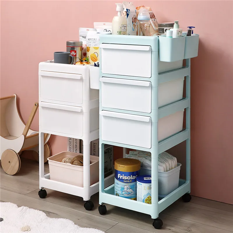 Large Capacity Kitchen Storage Rack Shelf Bathroom Movable Gap-Organizer Holder Floor-Type for Home Beauty Salon Cart | Дом и сад