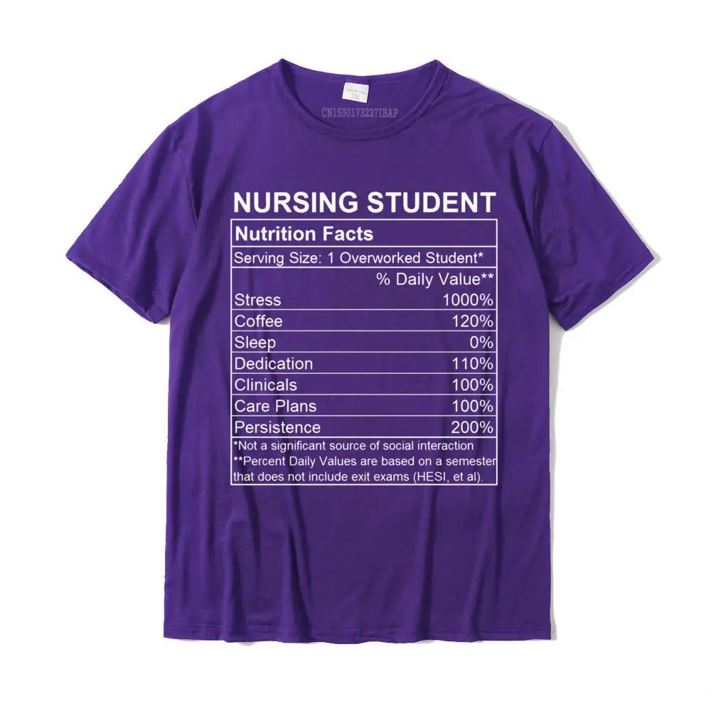Customized Faddish Men T-shirts Crewneck Short Sleeve 100% Cotton Fabric Tops Tees Funny T Shirt Top Quality Funny Nursing Student Nurse Gift Idea Long Sleeve T-shirt__MZ15337 purple