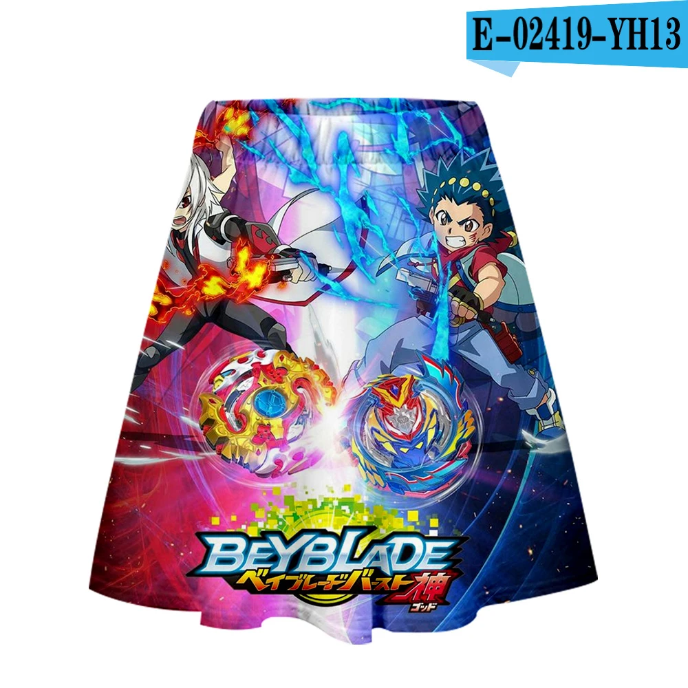 Beyblade Burst Evolution/стильная юбка из полиэстера для девочек; Повседневная летняя модная женская повседневная юбка; крутая летняя юбка в стиле аниме - Цвет: As shown