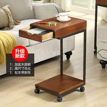 

Movable Sofa, Side Table, Small Coffee Table, Simple Solid Wood, Modern Nordic Bedside Table, Bedside Table