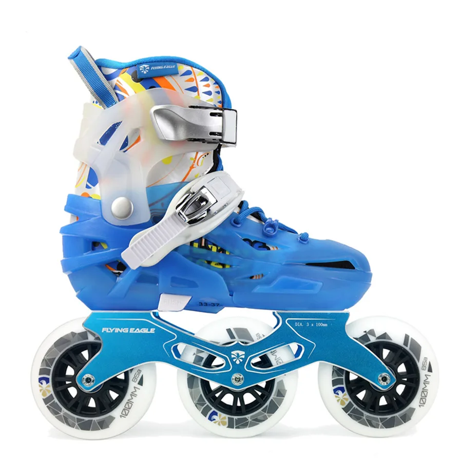 

100% Original Flying Eagle S6S kid's Speed Inline Skate 3*90/100mm Wheels Falcon Roller Skating Shoe Street Free Skating Patines