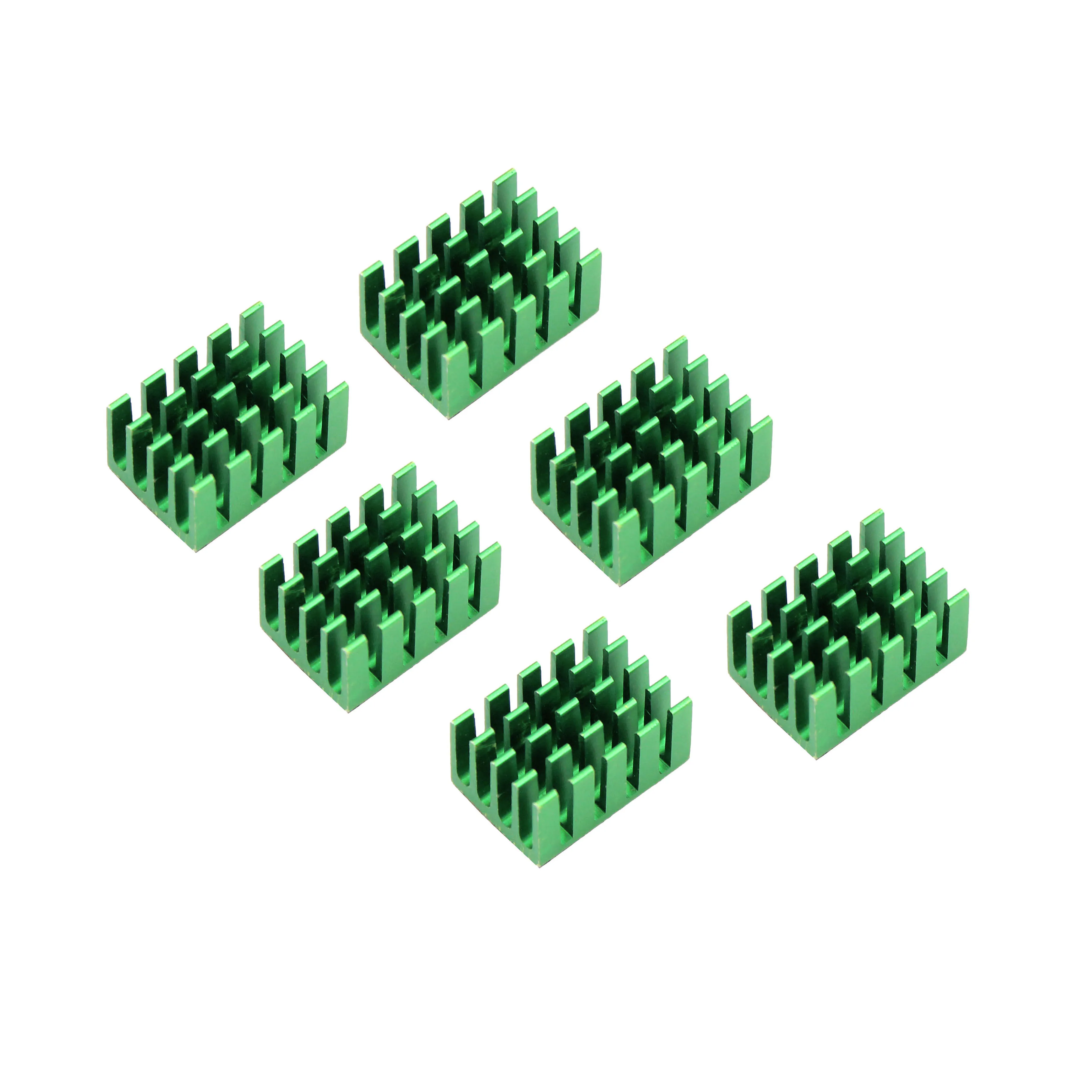 Younuon 20*14*11 mm Verde Alumínio Dissipador de Calor Radiador para Chip Eletrônico Led Ram Cooler Refrigerar 20x14x12 mm 100 Pcs - Imagem 5