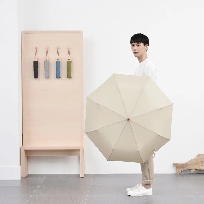 Skup Mężczyźni parasol automatyczny wiatroodporny klon drewniane japoński styl parasol deszcz silny parasol golfowy kolorowe prezent dla mężczyzny Guarda Chuva