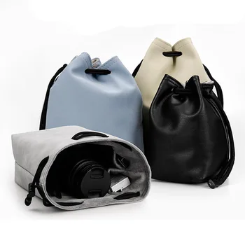 

Portable DSLR Anti Dust Camera Bag Canon Universal Drawstring Bags Handy Waterproof Canvas Len Bag For Nikon Sony Camera Case DD