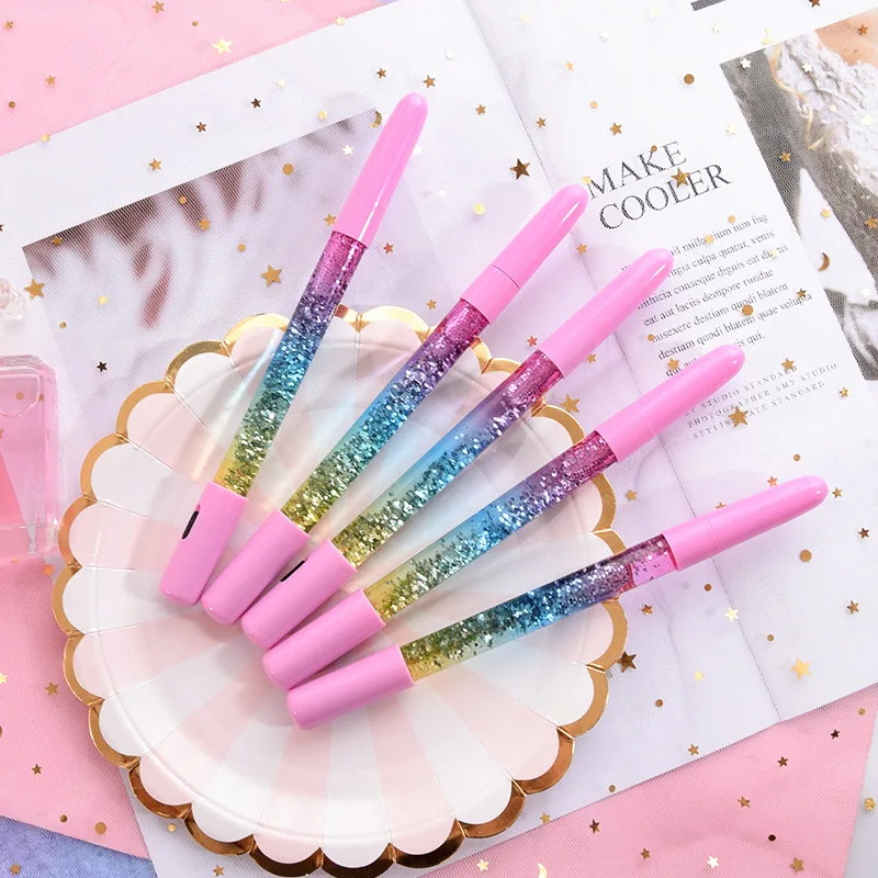 

Korean Creative Net Red Lovely Fairy Bar Neutral Pen Student Girl Xiao Qingxin Shining Magic Shining Colorful Sand Pen
