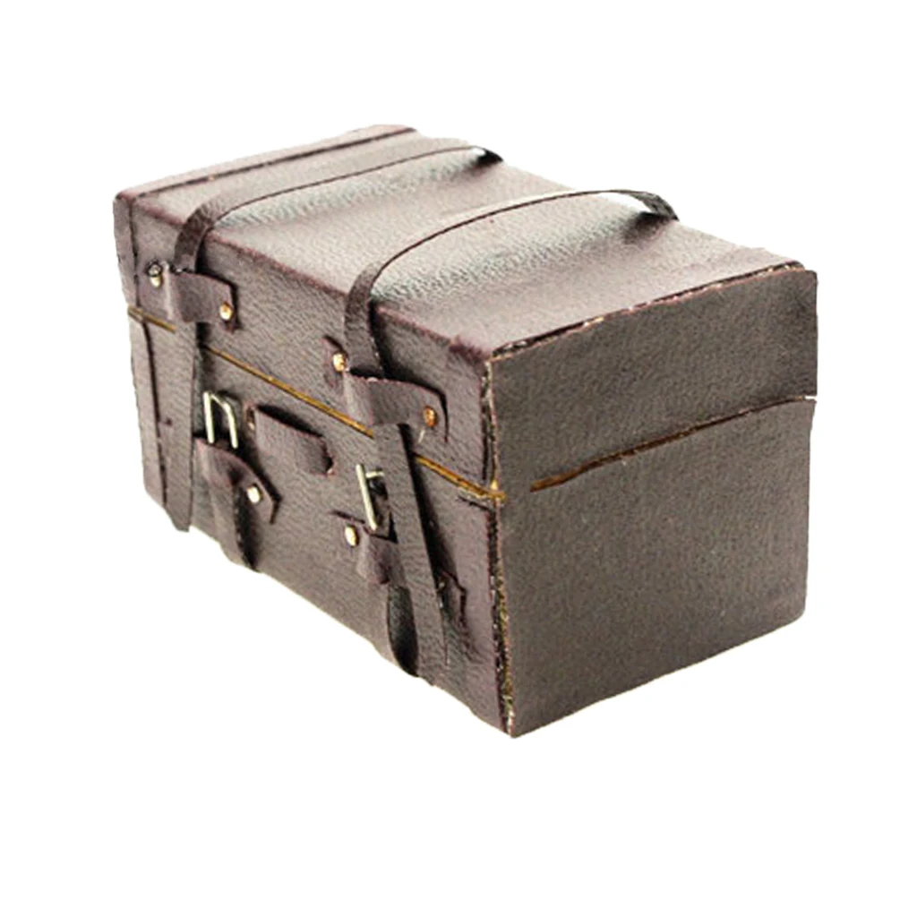 Antique 1/12 1/6 Scale Doll House Suitcase for BJD Room Living Scene Model