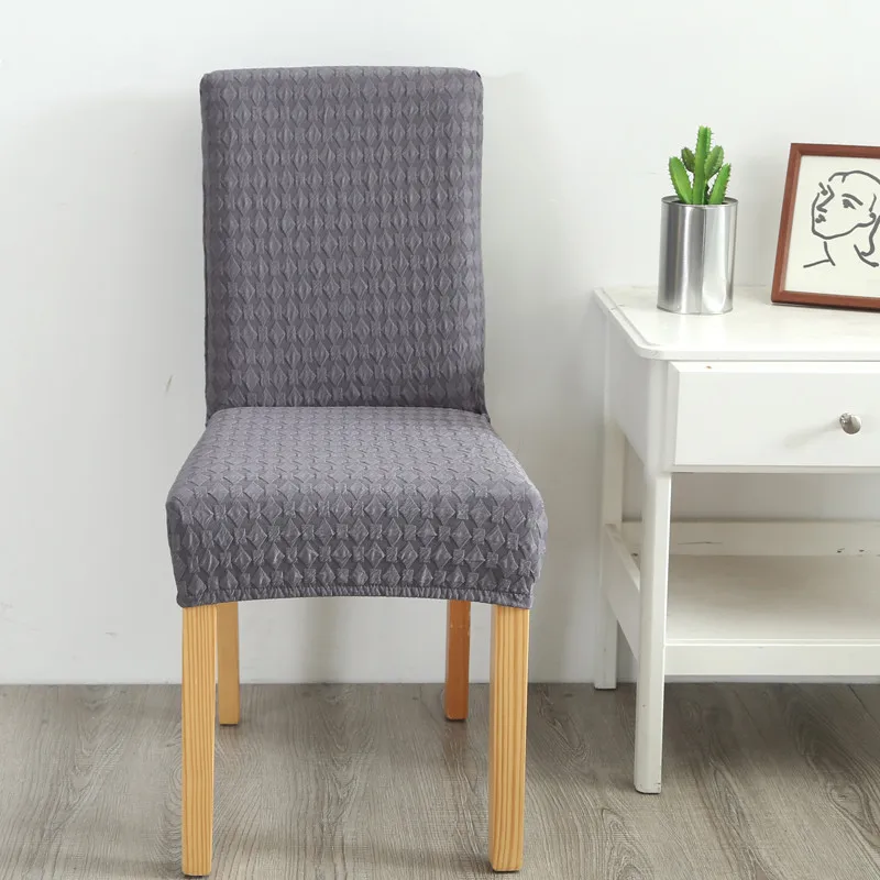 light grey Горячий сплошной цвет чехол для кресла спандекс для столовой Свадебные офисные банкетные стулья Slipcovers кухонные эластичные чехлы на кресла - Цвет: light grey