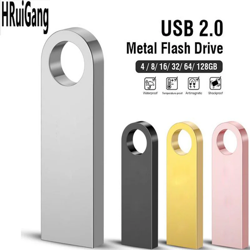Usb флеш-накопитель металлический 2 0 32 ГБ 16 8 4 высокоскоростной usb-накопитель 128