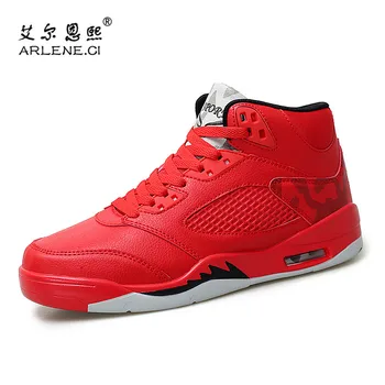 

Men Professional High-top Basketball Shoes Men's Breathable Cushioning Athletic Shoes Shockproof Sport Outdoor Sneakers Boys 45