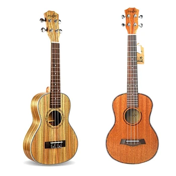 

2x Tenor Ukulele 26 Inch 4 Strings Zebrawood/Mahogany Hawaiian Mini Guitar Acoustic Guitar Ukulele 18 Frets Musical Stringed Ins