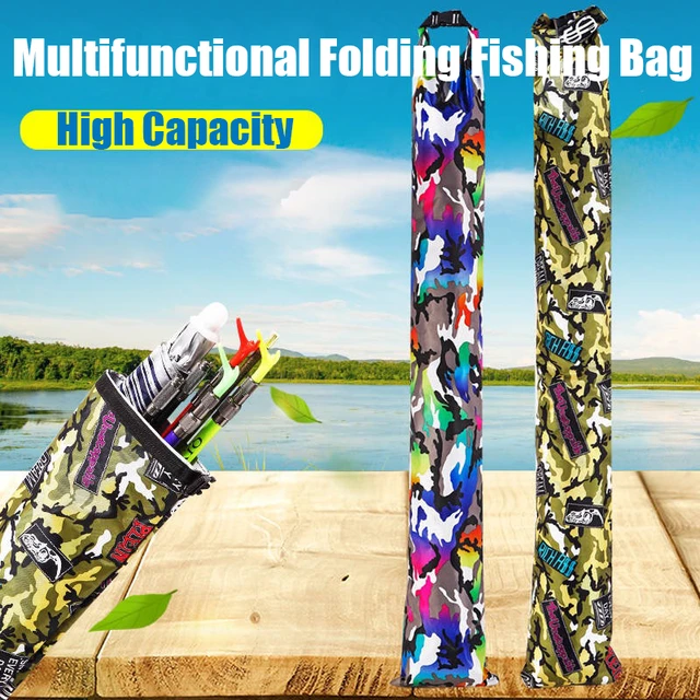 Складная сумка для рыбалки, Портативная сумка для удочки, многофункциональная сумка для рыболовного зонтика, водонепроницаемый, большой емкости, Рыболовный инструмент 4