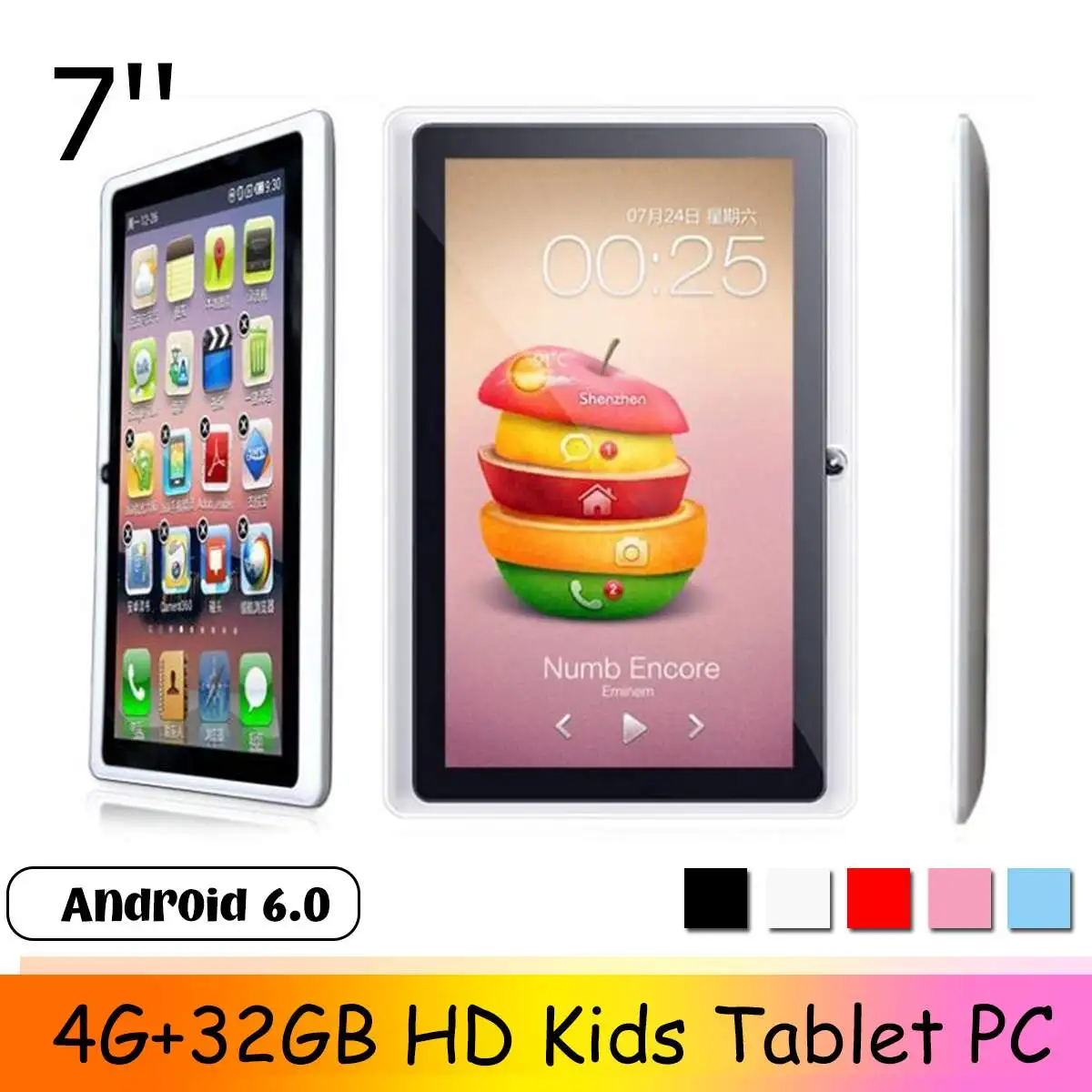 

New Design LEORY 7 inch HD Kids Tablet PC 4G+32GB Android 6.0 Quad Core 4000mAh Children Pad WIFI bluetooth Navigation Tab