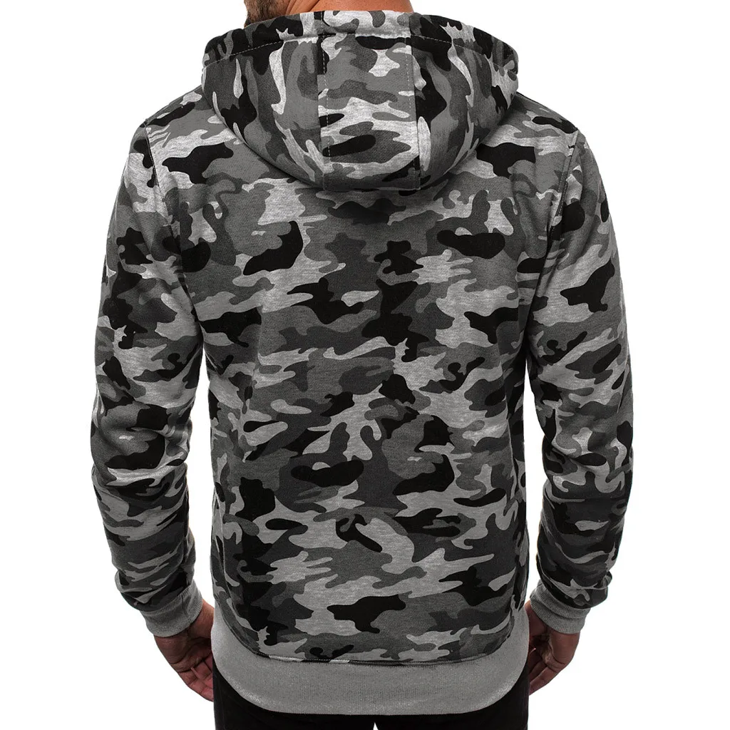 Jacket Men куртка мужская jaqueta masculino Winter Long Sleeve Pocket Camouflage Hooded Outwear Wholesale Free Ship Z4