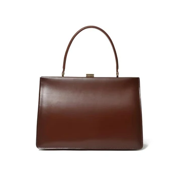 

Women Handbag Real Leather Clasp Brand Designer Fashion Street Style Female Bag Vintage Box Sac