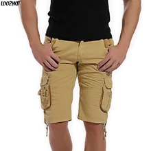 Летние мужские камуфляжные шорты Карго, мужские свободные шорты с несколькими карманами для тренировок, повседневные спортивные шорты в уличном стиле, пляжные шорты