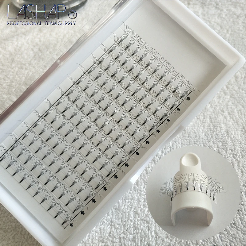 

LASHAP 6D Russian Volume Eyelashes Extension short Stem Premade Fans D curl faux Mink Lash Eyelash Individual Extensions